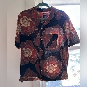 Gal floral collared shirt